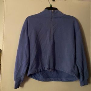 Blue crop top sweatshirt